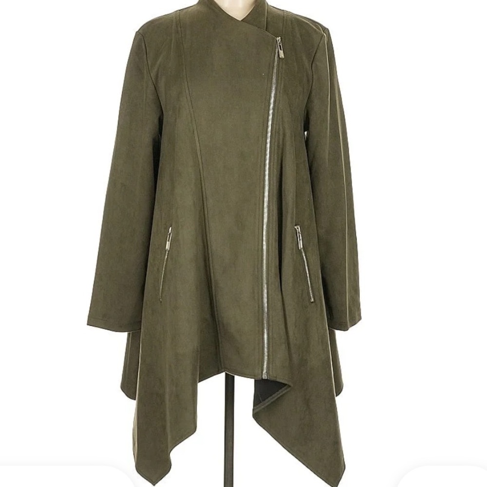 FERATELLI Olive Asymmetrical Women's Jacket SZ M